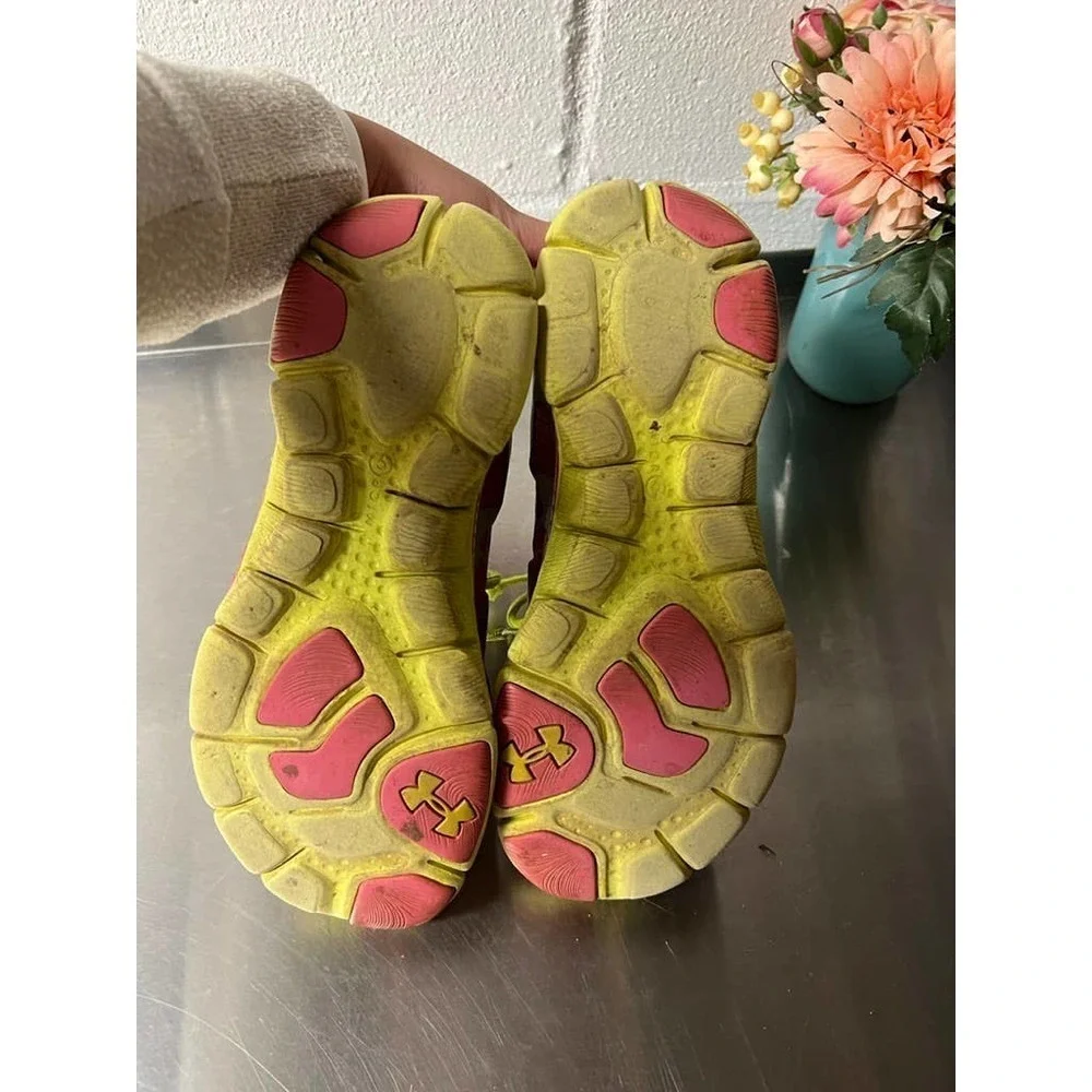 Under Armour Pink and Neon Tennis Shoes